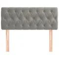 Tête de lit Gris clair 90x7x78/88 cm Velours
