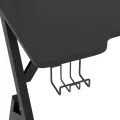 Bureau de jeu avec pieds en forme de Y Noir 90x60x75 cm