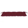 Banc de jardin pliable avec coussin 118 cm Bambou