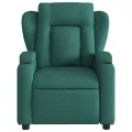 Fauteuil de massage inclinable Vert foncé Tissu
