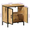 Armoire lavabo de salle de bain bois massif de manguier et fer