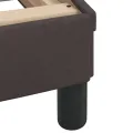 Cadre de lit avec tête de lit Marron foncé 90x200 cm Tissu