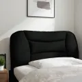 Coussin de tête de lit noir 90 cm tissu