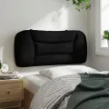 Coussin de tête de lit noir 90 cm tissu