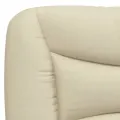 Cadre de lit avec tête de lit Crème 140x200 cm Tissu
