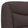 Cadre de lit avec tête de lit Marron foncé 140x200 cm Tissu
