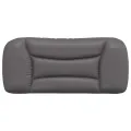 Coussin de tête de lit gris 90 cm similicuir