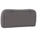 Coussin de tête de lit gris 90 cm similicuir