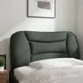 Coussin de tête de lit gris foncé 80 cm tissu