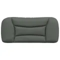 Coussin de tête de lit gris foncé 80 cm tissu