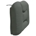 Coussin de tête de lit gris foncé 80 cm tissu