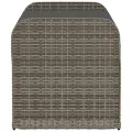 Banc de rangement avec coussin gris 115x51x52 cm résine tressée
