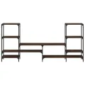 Meuble TV chêne marron 206,5x28,5x95 cm bois d'ingénierie
