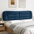 Coussin de tête de lit bleu 200 cm tissu