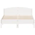 Cadre de lit avec tête de lit blanc 150x200 cm bois pin massif