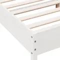 Cadre de lit avec tête de lit blanc 150x200 cm bois pin massif