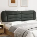 Coussin de tête de lit gris foncé 200 cm tissu