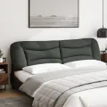 Coussin de tête de lit gris foncé 200 cm tissu