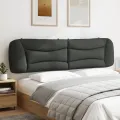 Coussin de tête de lit gris foncé 200 cm tissu