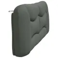 Coussin de tête de lit gris foncé 200 cm tissu