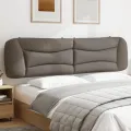 Coussin de tête de lit taupe 200 cm tissu