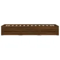 Cadre de lit à tiroirs chêne marron 90x190 cm bois d'ingénierie