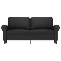Canapé à 2 places Noir 140 cm Velours