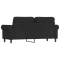 Canapé à 2 places Noir 140 cm Velours