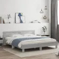 Cadre de lit avec tête de lit sonoma gris 180x200 cm