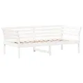 Lit de jour Blanc 90x190 cm Bois de pin massif