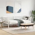 Lit de jour Blanc 90x190 cm Bois de pin massif