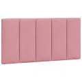 Coussin de tête de lit rose 100 cm velours