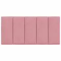 Coussin de tête de lit rose 100 cm velours