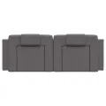 Coussin de tête de lit gris 120 cm similicuir