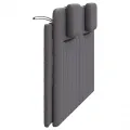 Coussin de tête de lit gris 120 cm similicuir