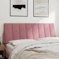Coussin de tête de lit rose 140 cm velours