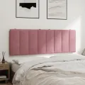 Coussin de tête de lit rose 140 cm velours