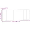 Coussin de tête de lit rose 140 cm velours
