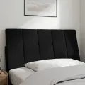 Coussin de tête de lit noir 100 cm velours