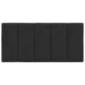 Coussin de tête de lit noir 100 cm velours