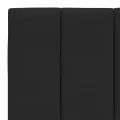 Coussin de tête de lit noir 100 cm velours