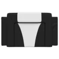 Coussin de tête de lit noir et blanc 80 cm similicuir