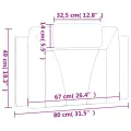 Coussin de tête de lit noir et blanc 80 cm similicuir