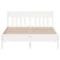 Cadre de lit avec tête de lit blanc 120x190 cm bois pin massif