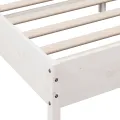 Cadre de lit avec tête de lit blanc 135x190 cm bois pin massif
