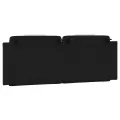 Coussin de tête de lit noir et blanc 120 cm similicuir