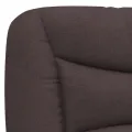 Cadre de lit avec tête de lit Marron foncé 120x200 cm Tissu