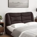 Coussin de tête de lit marron foncé 120 cm tissu