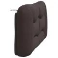 Coussin de tête de lit marron foncé 120 cm tissu