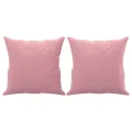 Canapé 3 places avec oreillers décoratifs rose 180 cm velours